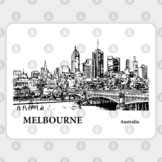 Melbourne Australia Magnet by Lakeric